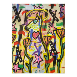 Pôster Trippy Whimsical Spiritual Dog Poster| Luke Angel
