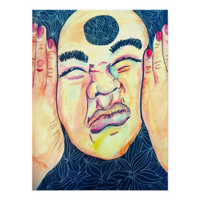 Pôster Trippy Whimsical Surreal Art | Stuck (Frente)