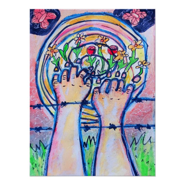 Pôster  Trippy Whimsical Surreal Poster | Reach (Frente)