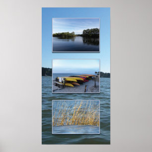 Poster Triptych da água de Hilton Head