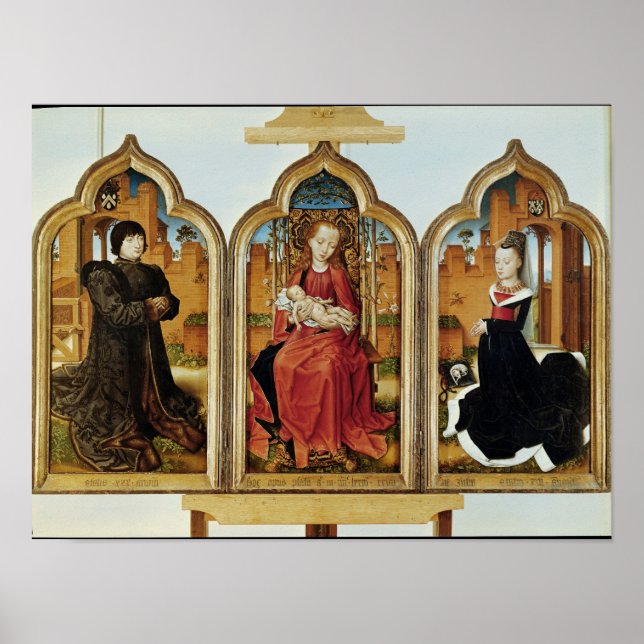 Poster Triptych de Jean de Witte, 1473 (Frente)