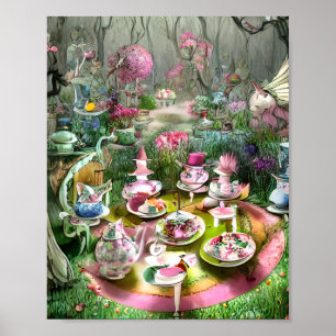 Poster Triptych do Tea Party Mad Hatters