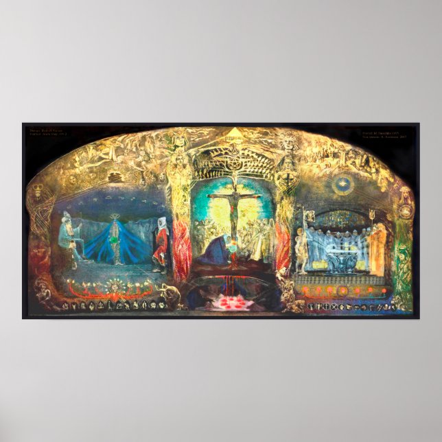 Pôster Triptych Grail por Anna May - Rudolf Steiner (Frente)
