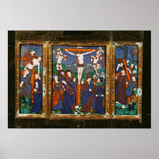 Pôster Triptych representando o Crucifixion, Limousin (Frente)