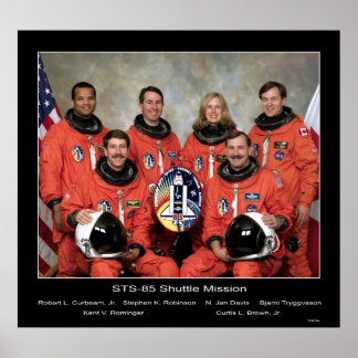 Pôster Tripulação da Missão de Shuttle STS-85...