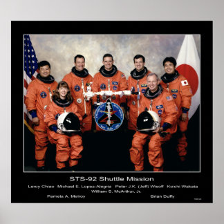 Poster Tripulação da Missão de Shuttle STS-92...