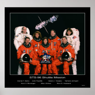 Pôster Tripulação da Missão STS-96 Shuttle