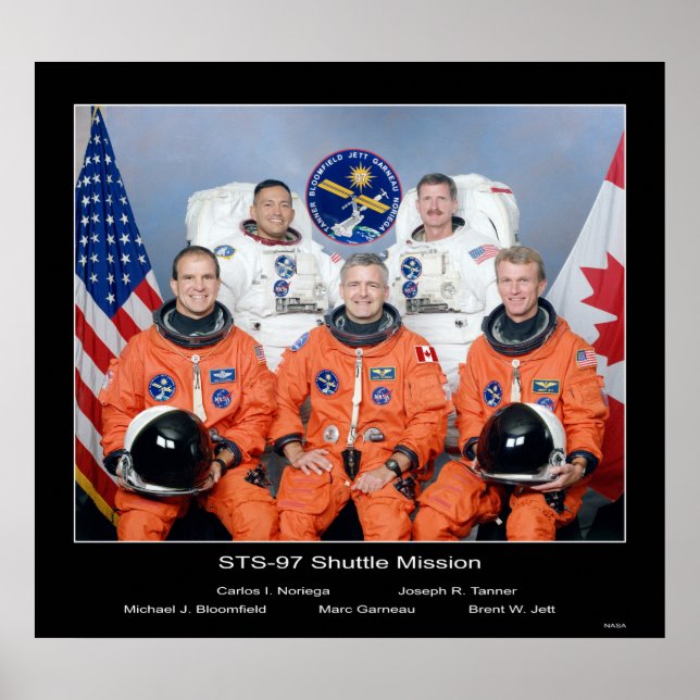 Pôster Tripulação da NASA STS-97 Shuttle (Frente)