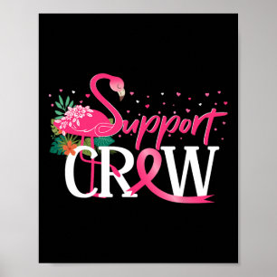 Poster Tripulação de Apoio ao Guerreiro Flamingo Cancer d