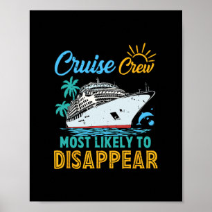 Poster Tripulação de Cruzeiro de Família Engraçada Vintag