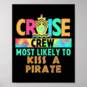 Poster Tripulação de Cruzeiro de Férias de Tie Dye Mais P