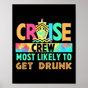 Poster Tripulação de Cruzeiro de Férias de Tie Dye Mais P
