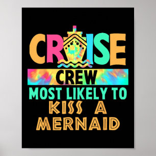 Poster Tripulação de Cruzeiro de Férias Tie Dye Mais Prop