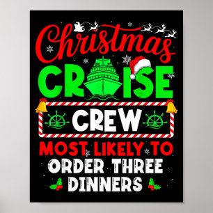 Poster Tripulação de Cruzeiro de Natal com Mais Probabili