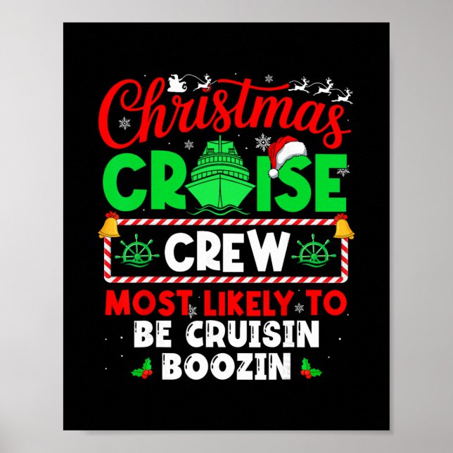 Poster Tripulação de Cruzeiro de Natal com Mais Probabili (Frente)