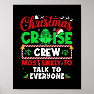 Poster Tripulação de Cruzeiro de Natal Mais Propensa a Fa