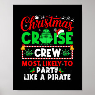 Poster Tripulação de Cruzeiro de Natal Mais Propensa a Fe
