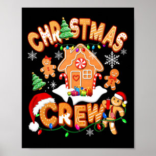 Poster Tripulação de Natal Cookie House Gingercake Famíli