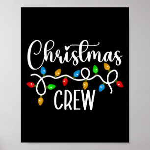 Poster Tripulação de Natal Luz Família Correspondendo Pij