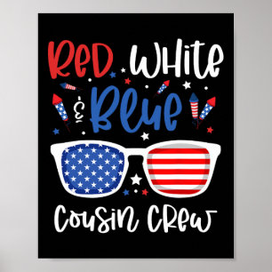 Poster Tripulação De Primo Vermelho Branco E Azul 4 De Ju