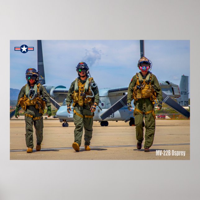 POSTER TRIPULAÇÃO OSPREY MV-22B (Frente)