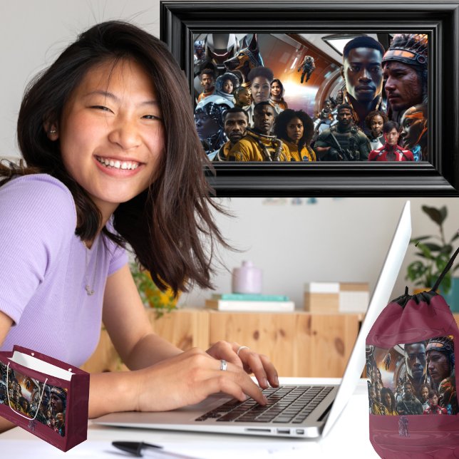 Poster Tripulação Sekhmet (Get the full "Sekhmet Starship" collection at  https://bit.ly/BlackFutureZazzle)