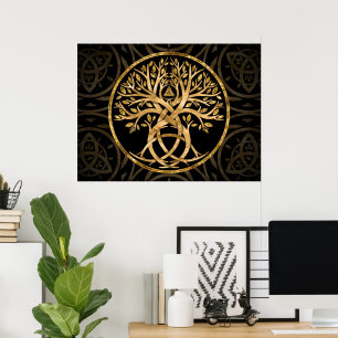 Poster Triquetra Tree of life