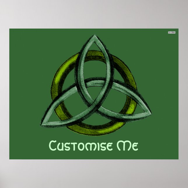 Poster Triquetra (verde) (Frente)