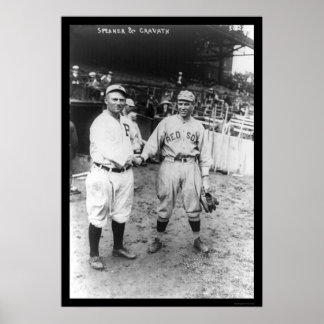 Pôster Tris Speaker Red Sox Baseball 1915