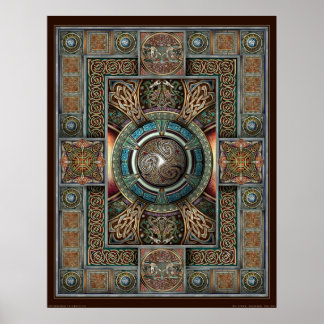 Poster Triskelion Mandala II (22x28")