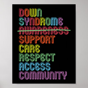 Poster Trisomy 21 Down Síndrome Sensibilização Arco-Í