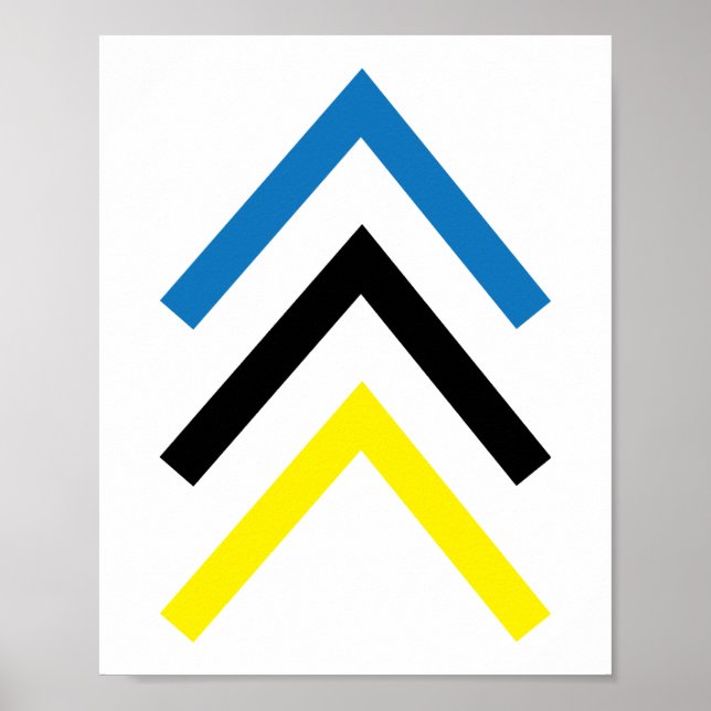 Poster Trisomy 21 Down Síndrome Três Setas Cromossômicas (Frente)