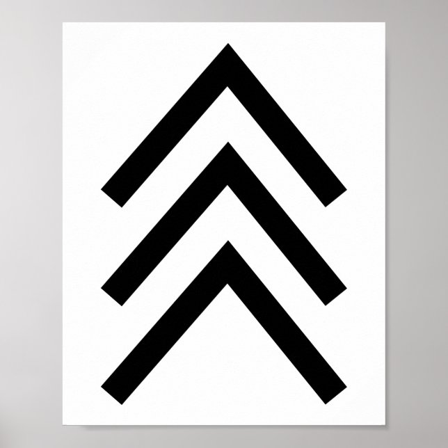 Poster Trisomy 21 Down Síndrome Três Setas Cromossômicas (Frente)