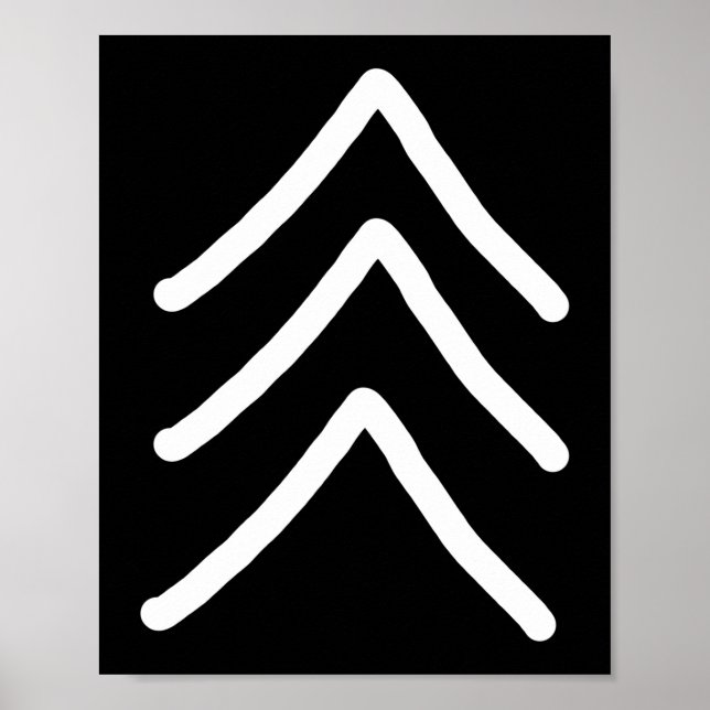 Poster Trisomy 21 Down Síndrome Três Setas Cromossômicas (Frente)