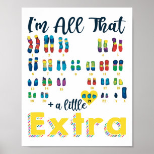 Poster Trisomy 21 Xy Extra Cromossoma Boy World Down Synd