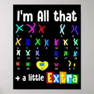 Poster Trissomia 21 xx cromossomo extra mundo síndrome de