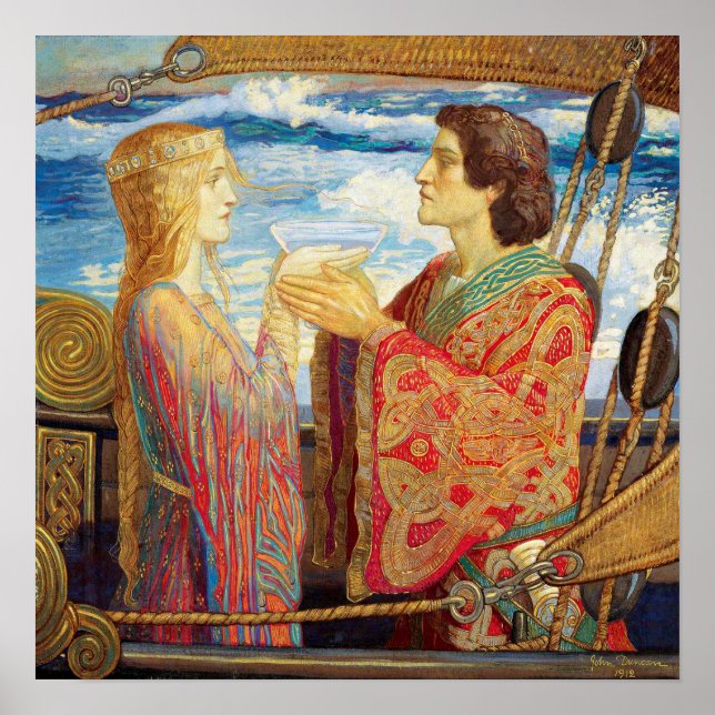 Poster Tristan e Isolde, c. 1912 por John Duncan (Frente)