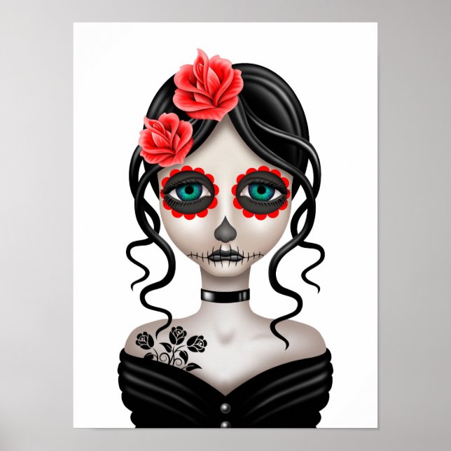 Poster Triste Dia da Menina Morta em Branco (Frente)