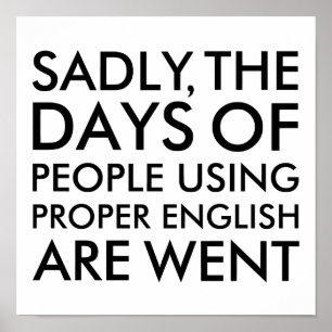 Pôster Triste pessoas que usam a soletração inglesa