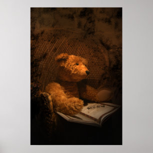 Poster triste velho do urso de ursinho do urso