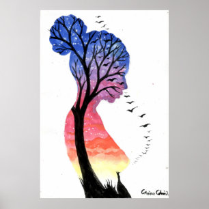 Poster Tristeza ou sensação de azul