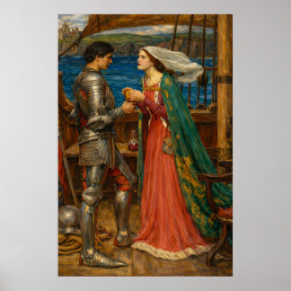 Poster Tristran e Isolde por John William Waterhouse