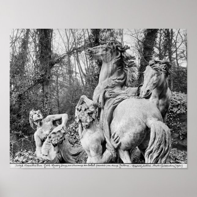 Poster Tritons limpando dois cavalos do sol (Frente)