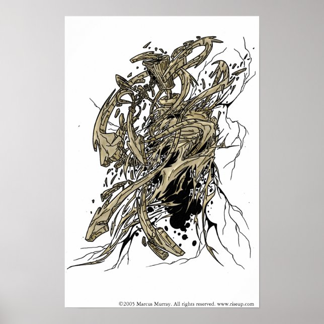 Pôster triturador de latas (Frente)