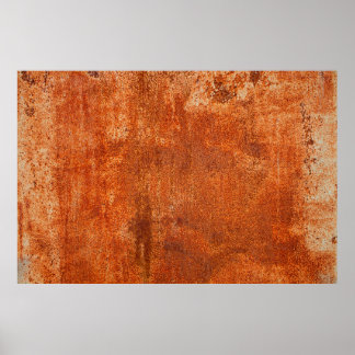 Poster Triturar textura de metal enferrujado. Corrosão e