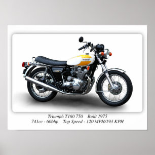 Poster Triumph Trident T160 750 - A3
