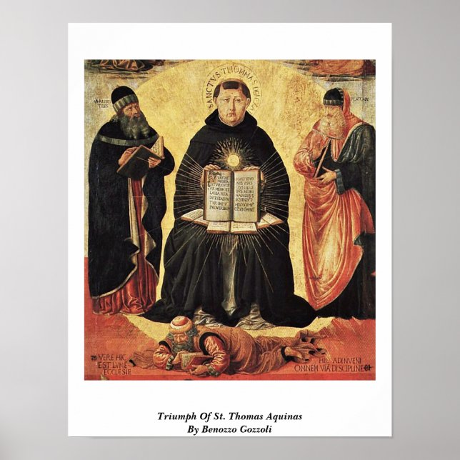 Poster Triunfo Da Rua Thomas Aquinas De Benozzo Gozzoli (Frente)
