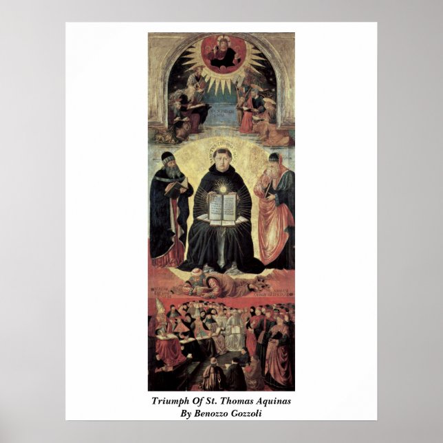 Pôster Triunfo Da Rua Thomas Aquinas De Benozzo Gozzoli (Frente)