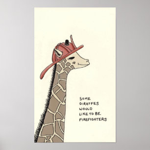 Poster trivialidade do girafa