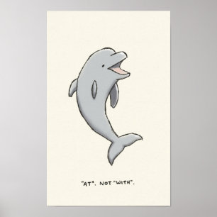 Poster trivialidade do golfinho